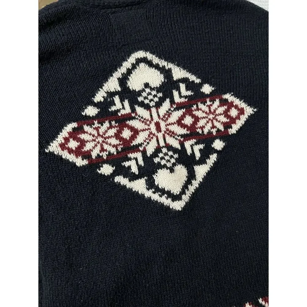 Abercrombie Kids Button Down navy blue Cardigan Sweater knit sz 9/10